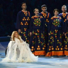 Yúlia Samóylova, durante su actuación en la ceremonia de apertura de los Juegos Paralímpicos de Sochi, en el 2014.-