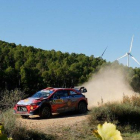 Dani Sordo conduce su Hyundai i20 Coupe WRC .-AFP
