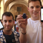 Carlos Sánchez y Roberto Gómez en las instalaciones de la Universidad Pontificia de Salamanca.-ENRIQUE CARRASCAL