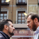 Luis Tudanca y Óscar Puente, en una imagen de archivo durante la pasada campaña electoral.-ICAL