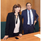 Aser Morato, junto aAntonioSáez Aguado, en una reunión reciente en Burgos.-ICAL