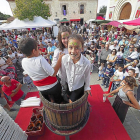 Momento de la pisada de la uva en la Feria de la Vendimia de Quintanilla de Onésimo.-PABLO REQUEJO (PHOTOGENIC)