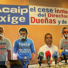 El presidente de Acaip, José Luis Pascual, en el anuncio de la denuncia.-ICAL