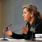 La vicepresidenta y portavoz de la Junta de Castilla y León, Rosa Valdeón, informa del contenido del Consejo de Gobierno.-ICAL