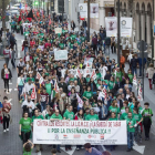 Un momento de la manifestación contra la LOMCE celebrada ayer en Valladolid.-MIGUEL Á. SANTOS (PHOTOGENIC)