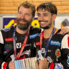 Dani Díez y Patrik Sebek con el Rethel. / E. M.