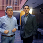 Vicente Andrés (D) presenta su candidatura a secretario regional de CCOO. Junto a él, Luis Fernández (I), secretario de Organización de CCOO-ICAL