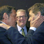 Francisco Javier Vadillo, entre Antonio Sáez y José María Eiros .-ICAL