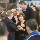 Santamaría, con Albiol, este sábado en una comida-mitin en Girona.-EL PERIÓDICO