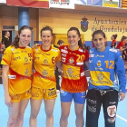 María, Silvia, Amaia y Lulu, ayer en Guadalajara.-