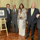 Ferrer- Dalmau, León de la Riva junto a la comisaria de la muestra y García Margallo conversa con el Ministro de Interior de Georgia-J. M. LOSTAU