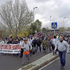 Los empleados de Nissan en la última manifestación celebrada en Ávila-M. Martín