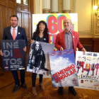 El alcalde de Valladolid, Óscar Puente, y la concejala de Cultura, Ana Redondo, presentan el avance de la programación y venta de entradas de la 60 edición de la Seminci junto al director del certamen, Javier Angulo-Ical