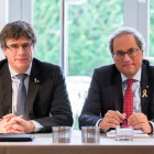 Puigdemont y Torra, en Waterloo, el pasado 22 de octubre.-EPA