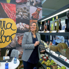Milagros Marcos, durante su visita al stand de Tierra de Sabor en Madrid Fusión.-ICAL