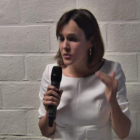 Laura Martínez, representante de la embajada española en Bélgica que intervino en el debate del Diplocat.-EL PERIÓDICO