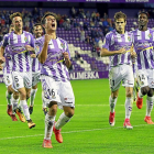 Cotán celebra el gol que marcó frente al Leganés en el partido de ida.-J. M. LOSTAU