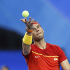 Rafael Nadal, en su victoria.-AP / TREVOR COLLENS