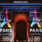 Momento en el cual se mostró el nuevo logo de la candidatura París 2024.-AFP / LIONEL BONAVENTURE
