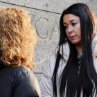 Inés, la hermana de Esther López, delante de los juzgado el pasado 15 de diciembre en la declaración del sospechoso Óscar S.-PHOTOGENIC