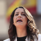 Inés Arrimadas, durante el acto en el que anunció su salto a la política nacional.-ANTONIO HEREDIA