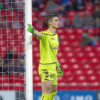 Kepa efectúa una indicación durante el Bilbao Athletic-Real Valladolid jugado el sábado.-IÑAKI ANDRÉS / ARABIA PRESS