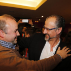 Luis fuentes junto a David Castaño celebran la obtención del diputado en Salamanca.-ICAL