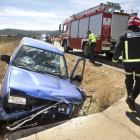 Herido el ocupante de un vehículo en un accidente en la carretera CL-526 que une Ciudad Rodrigo con El Bodón (Salamanca)-Ical