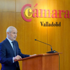 Víctor Caramanzana en su reelección como presidente de la Cámara de Comercio de Valladolid. - ICAL
