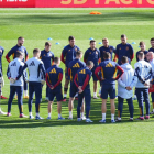 La selección española en Valladolid.