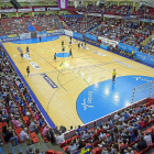 Vista panorámica del polideportivo Pisuerga durante el último partido de Liga de esta temporada.-EL MUNDO