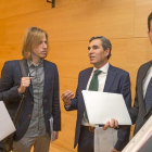 Juan José Sanz Vitorio, a la derecha, con Luis Mariano Santos y Pablo Fernández en una foto de archivo.-EM