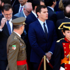Mariano Rajoy y Albert Rivera, durante los actos oficiales de la festividad de la Comunidad de Madrid.-JUAN MANUEL PRATS