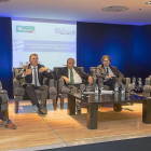 Pablo Lago, Tomás Castro, Antonio Esteban, Jorge Izquierdo y César Redondo durante la mesa redonda que se celebró ayer en los salones de Las Lomas.-PHOTOGENIC / PABLO REQUEJO