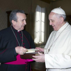 Encuentro del Obispo de Osma-Soria, Gerardo Melgar Viciosa, con el papa Francisco-ICAL