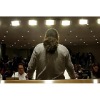 Pablo Iglesias, secretario general de Podemos, se dirige a los periodistas en el Congreso de los Diputados, el pasado 5 de febrero.-JOSÉ LUIS ROCA