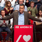 El líder del PSOE, Pedro Sánchez, el Santander, este martes.-EFE