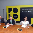 Álvaro Bordas, Arturo Sagredo, Ginés Clemente, Emma Antolín y Rafael Barbero, durante la presentación.-ICAL
