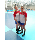 María Prieto O’Mullony y Amaia González de Garibay, se colgaron el oro en los Juegos Mediterráneos.-E.M.