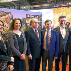 Herrera, flanqueado por Cirac y el presidente de la Diputación de Segovia.-ICAL