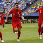 Harry Maguire celebrando su gol en los cuartos de final del Mundial-/ FRANCISCO SECO
