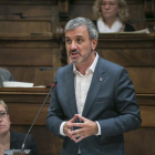 El concejal del PSC en Barcelona Jaume Collboni, en el primer pleno ordinario celebrado el pasado 2 de octubre.-JOAN CORTADELLAS