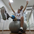 Jakson Follman, en plena rehabilitación.-NELSON ALMEIDA