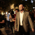 Antonio Pradas, anoche en la sede del PSOE-E.M.