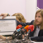 El secretario general de Podemos en Castilla y León, Pablo Fernandez, expone su valoración acerca de las grabaciones sobre la Operación Lezo-ICAL