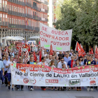 ÚItima manifestación en Valladolid de apoyo a los trabajadores de Lauki.-ICAL