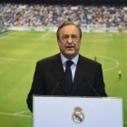 Florentino Pérez en el palco del Santiago Bernabéu.-Foto: AFP / PIERRE-PHILIPPE MARCOU