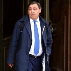 El nuevo Fiscal General del Estado, Julián Sánchez Melgar, sale del Tribunal Supremo este mediodía.-DAVID CASTRO