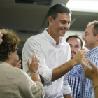 Pedro Sánchez, ayer, a su llegada al acto de apertura del curso político en Badajoz.-EFE / OTO