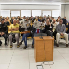 Los acusados del caso Emarsa, en el arranque del juicio, este martes en València. /-MIGUEL LORENZO